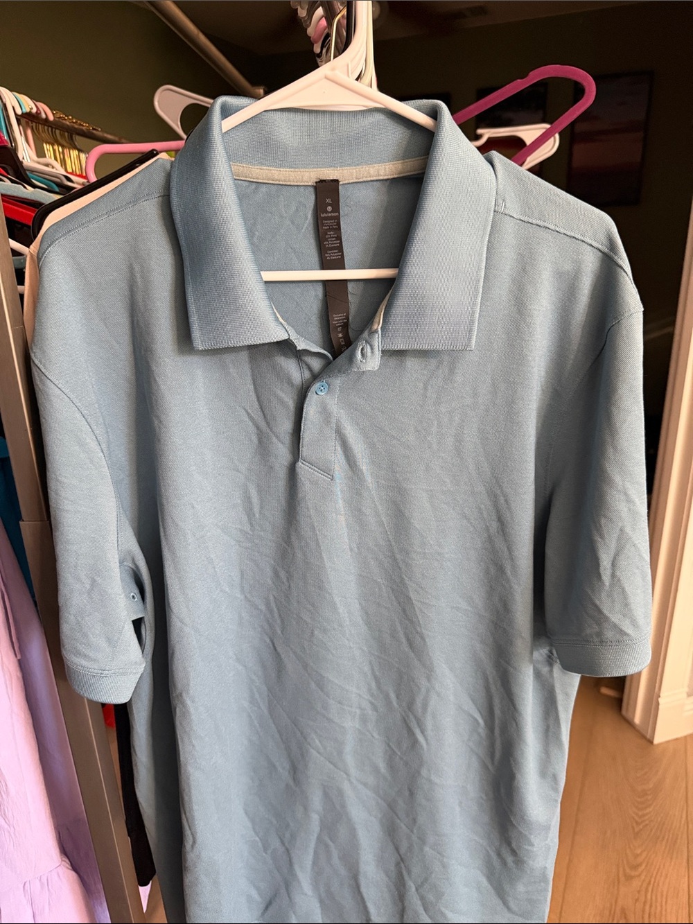 lululemon athletica Men's Light Blue-gray Polo ⛳️